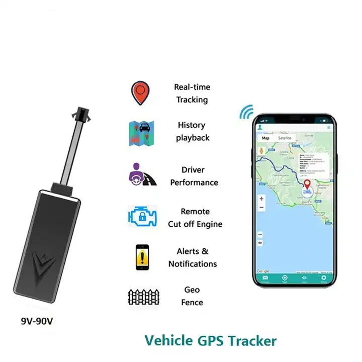 Waterproof Motorcycle GPS Tracker 4G with Engine Remote Cut Off Relay Low Cost CA003