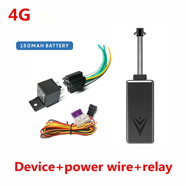 Waterproof Motorcycle GPS Tracker 4G with Engine Remote Cut Off Relay Low Cost CA003